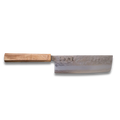 Hatsukokoro Ginrei Silver #3 3 - Layer Nashiji Nakiri 170mm - Olive Wood Handle
